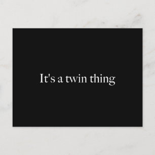 It's a twin thing postcard