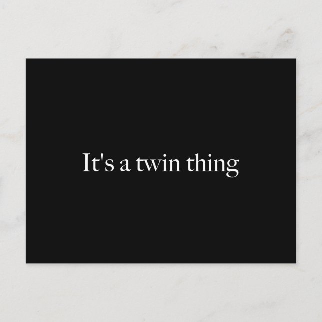 It's a twin thing postcard (Front)