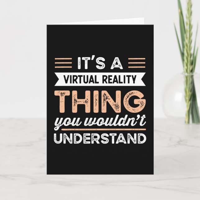 It's a Virtual Reality Thing Funny vr Gift Card (Front)