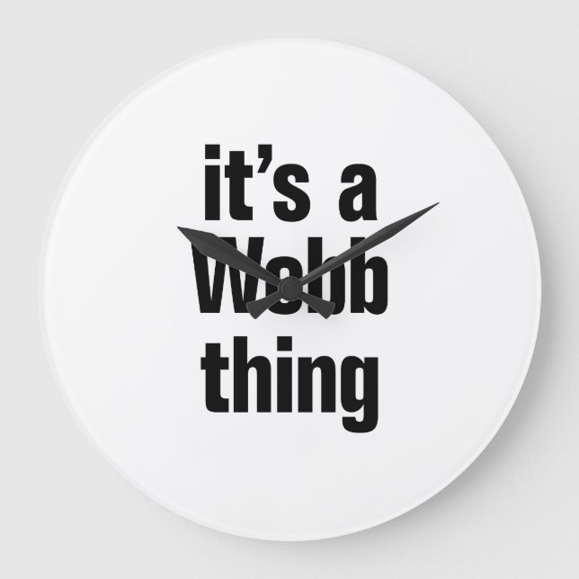 its a webb thing large clock (Front)