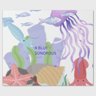 its a whole ocean vibe portray wrapping paper