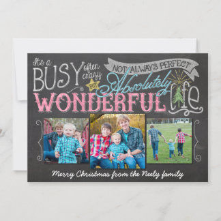 It's a Wonderful Life Chalkboard Holiday Card