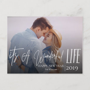 Its a Wonderful Life   Custom Photo New Year Holiday Postcard