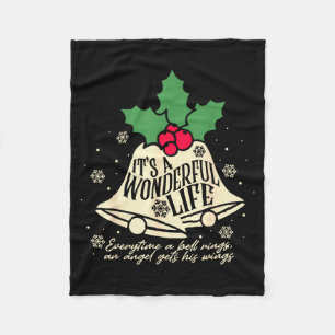 It's A Wonderful Life Every Time A Bell Rings Chri Fleece Blanket