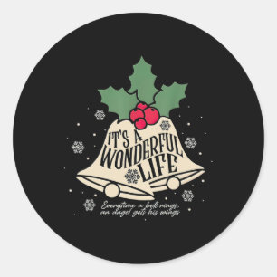 It's A Wonderful Life Everytime A Bell Rings Chris Classic Round Sticker