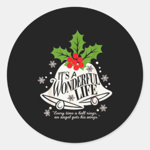 It's A Wonderful Life Everytime A Bell Rings Chris Classic Round Sticker