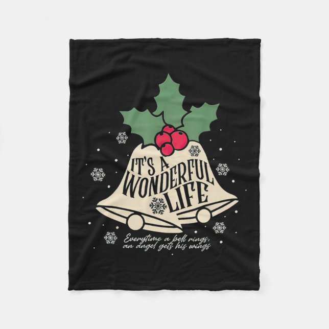 It's A Wonderful Life Everytime A Bell Rings Chris Fleece Blanket (Front)