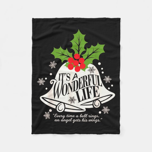 It's A Wonderful Life Everytime A Bell Rings Chris Fleece Blanket (Front)