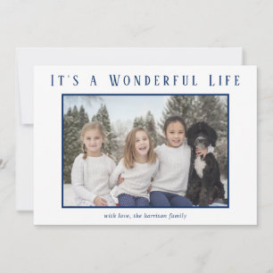 It's a Wonderful Life Minimalist Photo Christmas Holiday Card