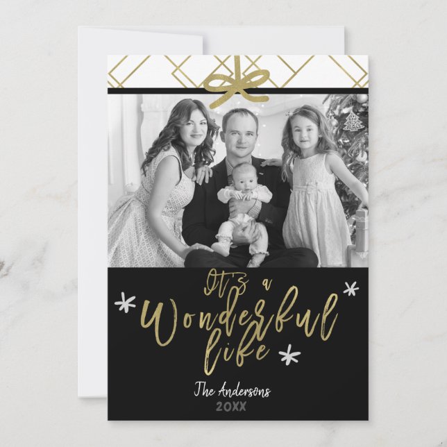 It's A Wonderful Life Modern Holiday Photo (Front)