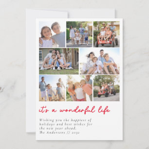 It's a Wonderful Life Photo Collage Holiday Card