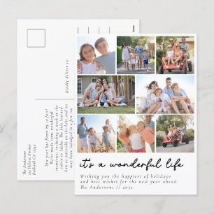 It's a Wonderful Life Photo Collage Holiday Postcard