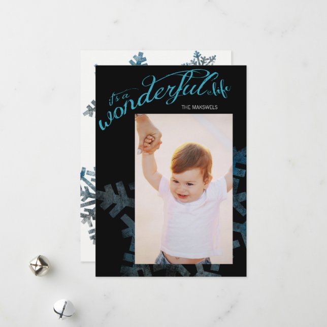 It's A Wonderful Life Photo Holiday Card (Front/Back In Situ)