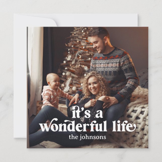 It's A Wonderful Life Photo Holiday Card (Front)
