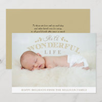 It's a Wonderful Life Quote Christmas Baby Photo