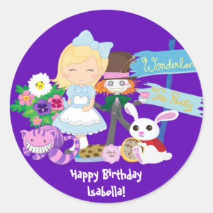 It's a Wonderland Birthday Tea Party Sticker