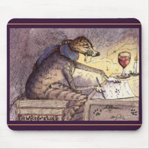 It's a writer's life - greyhound mouse pad