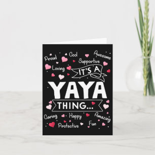 It's A Yaya Thing Funny Sayings Cute Grandma Mothe Card