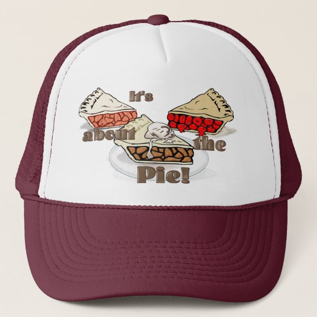 Its About the Pie THANKSGIVING BAKERY HOLIDAY Trucker Hat (Front)