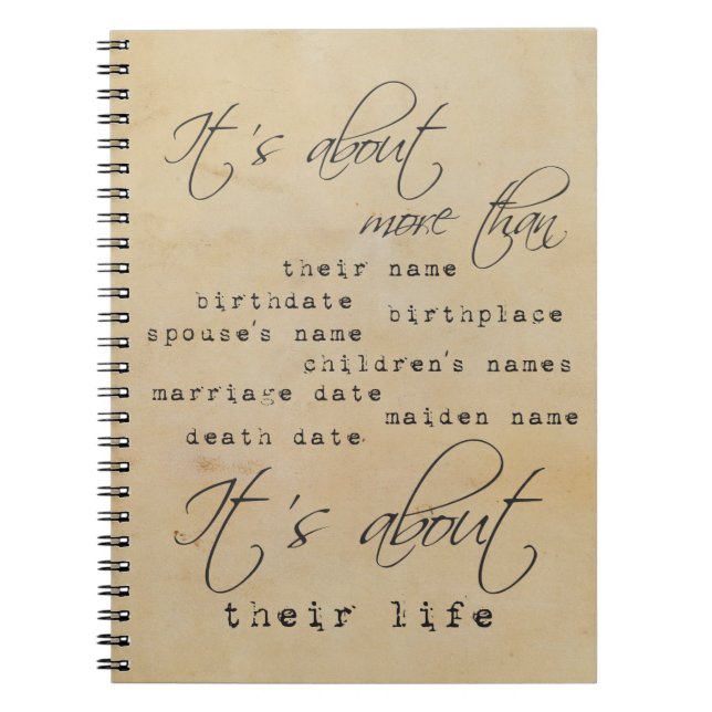 It's About Their Life - Notebook (Front)