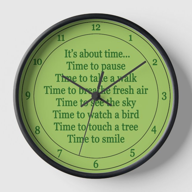  Its about time clock nature exercise health-green (Front)