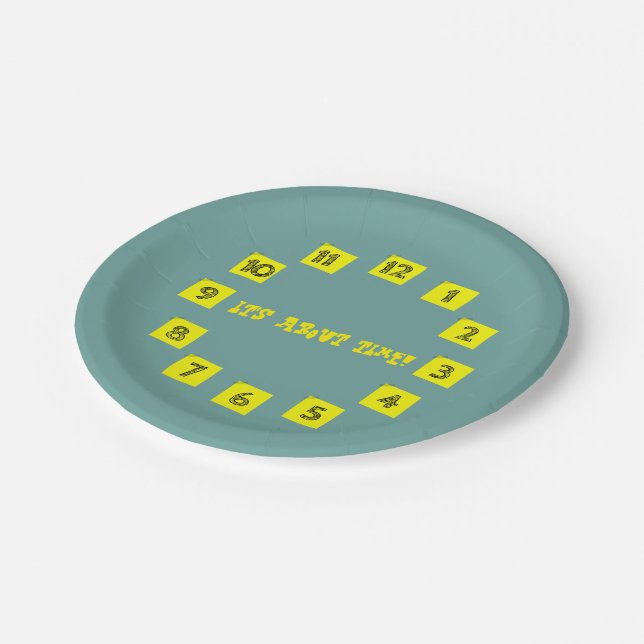 It's About Time! Paper Plate (Angled)