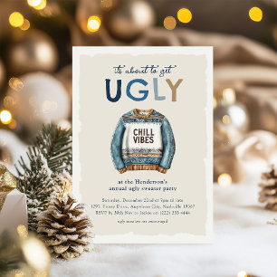 It's about to get Ugly! Modern Christmas Party Invitation