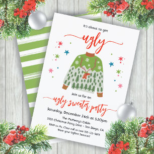 It's about to get Ugly Sweater Christmas Party Invitation