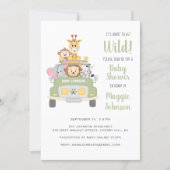 It's About to Get Wild Animal Safari Baby Shower Invitation (Front)