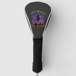 Its Alive Halloween Witch Pumpkin Black Cat Tombst Golf Head Cover