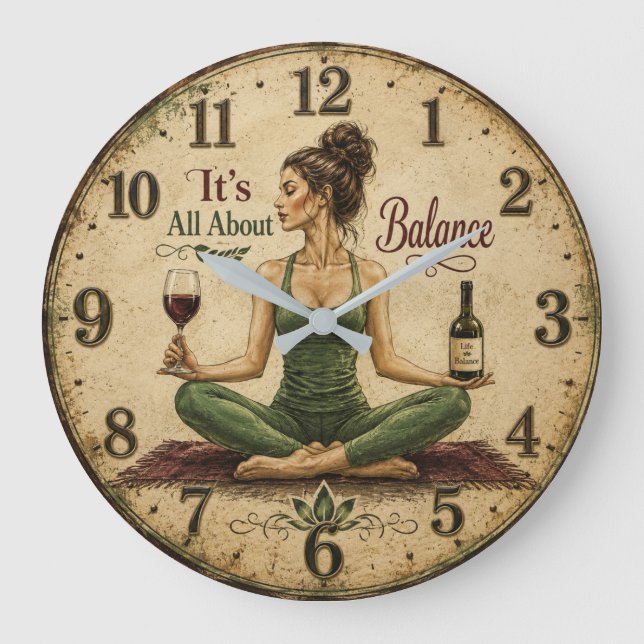 It's All About Balance  Large Clock (Front)
