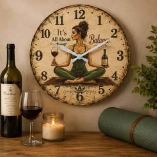It's All About Balance Large Clock