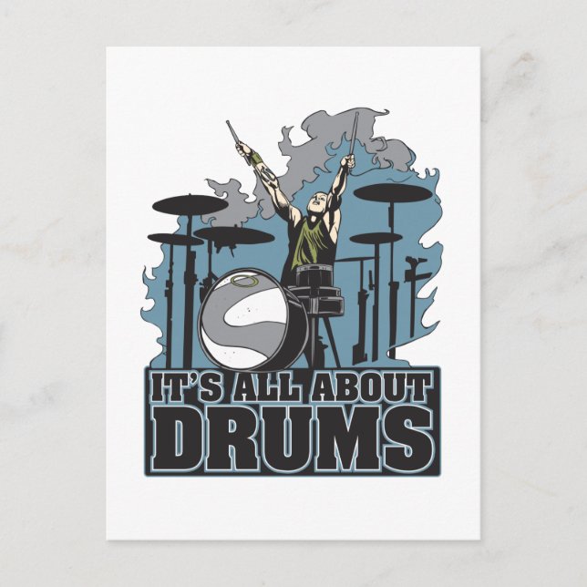 It's All About Drums Postcard (Front)