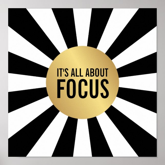 It's all about Focus Motivational Words Poster (Front)