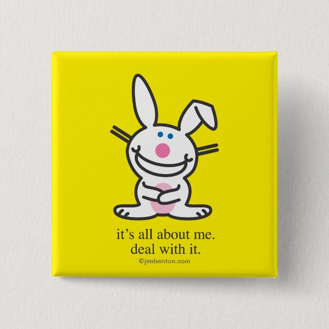 It's All About Me 2 Inch Square Button (Front)