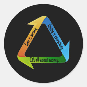 It's All About Money T-Shirt Classic Round Sticker