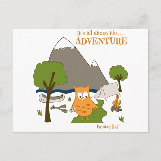 It's All About the Adventure Postcard (Front)