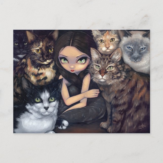 "It's All About the Cats" Postcard (Front)