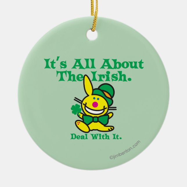 It's All About The Irish Ceramic Ornament (Front)