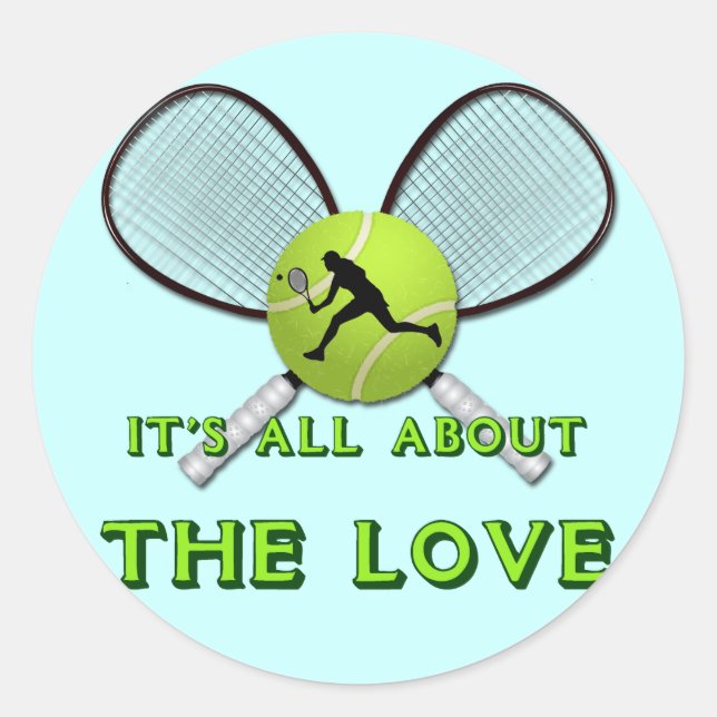 IT'S ALL ABOUT THE LOVE CLASSIC ROUND STICKER (Front)