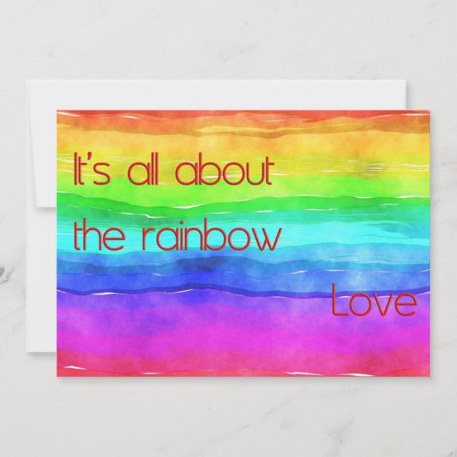 It's All About The Rainbow Love 03 Invitation (Front)