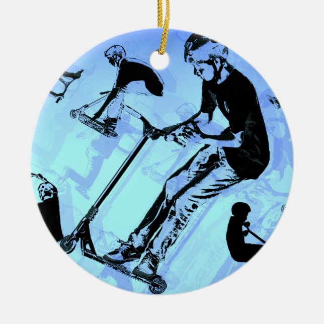 It's All About The Scooter! - Scooter Tricks Ceramic Ornament (Front)