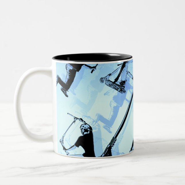 It's All About The Scooter! - Scooter Tricks Two-Tone Coffee Mug (Left)