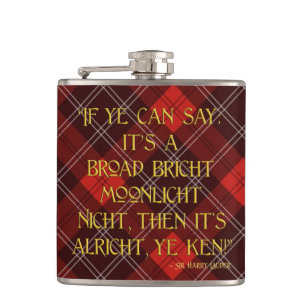 It's Alricht, Ye Ken! - Sir Harry Lauder Hip Flask
