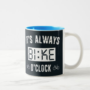 It's Always Bike O'Clock Two-Tone Coffee Mug