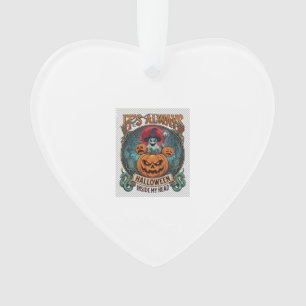 Its Always Halloween Inside Head Pumpkin Ghost Sna Ornament