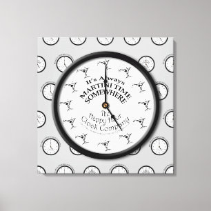 IT'S ALWAYS MARTINI TIME SOMEWHERE CANVAS PRINT