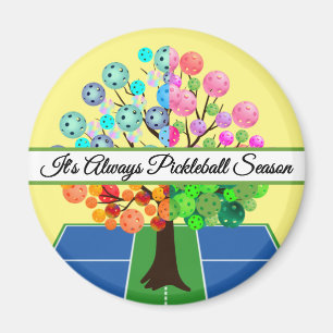 It's Always Pickleball Season - Four Seasons Tree Magnet