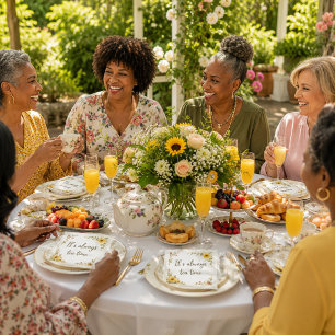 It's Always Tea Time Floral Sunflower Napkin