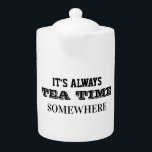 It's Always Tea Time Somewhere<br><div class="desc">It's always tea time somewhere in the world, so tea lovers, go ahead and steep a cup of delicious tea.</div>